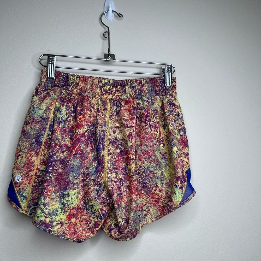 Lululemon Hotty Hot Short 4"  SeaWheeze 2019 Woodland Sprint/Pigment Blue Size 6 - Picture 7 of 10